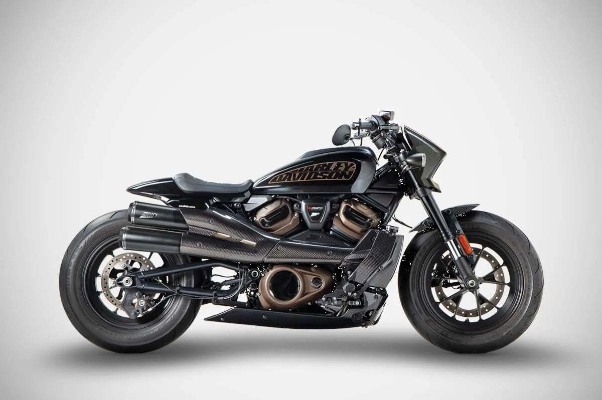 Zard Top Gun Komplet Udstødningssystem til Harley-Davidson Sportster S - ECE Godkendt
