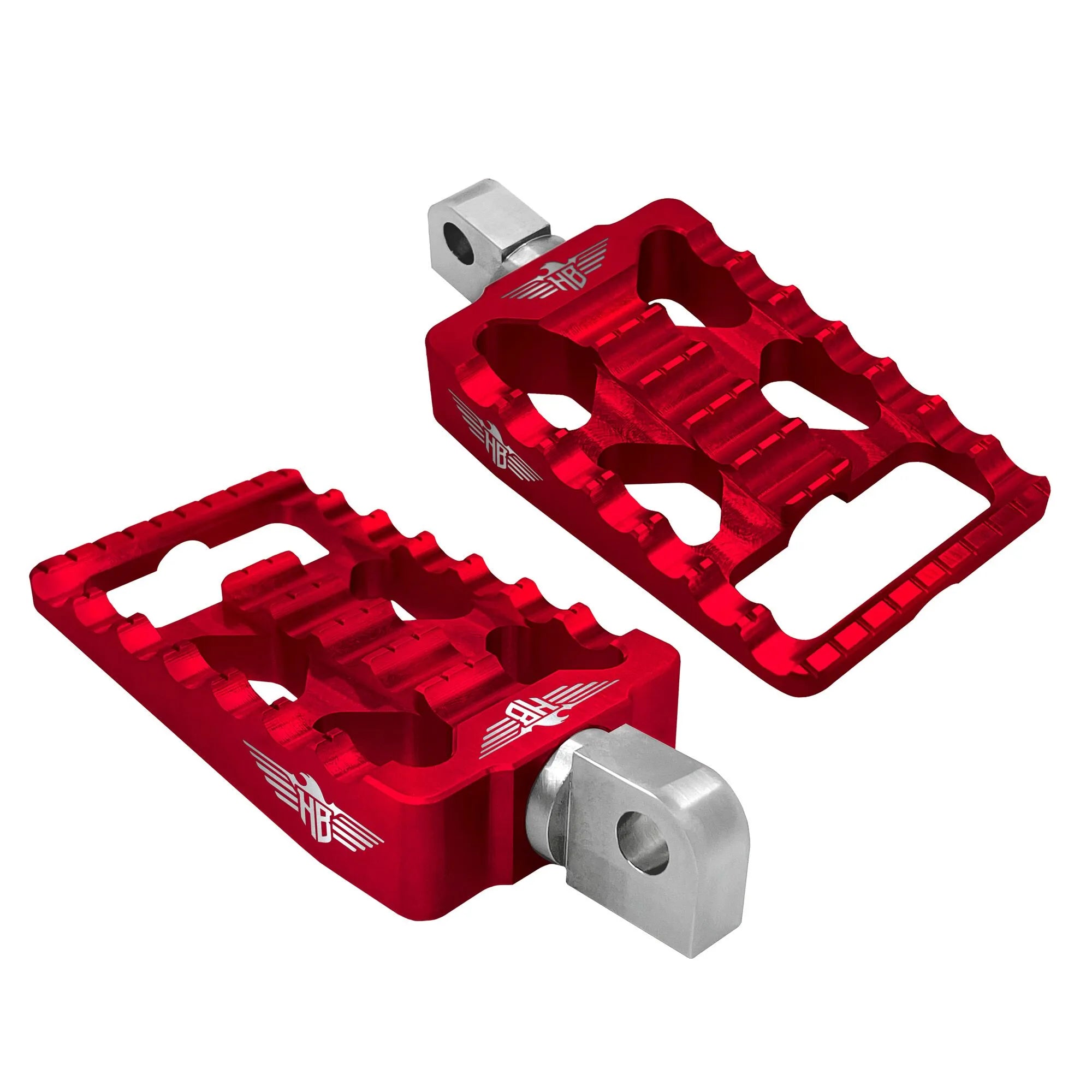 Heinz Bikes Adjustable Foot Pegs For Harley - Red