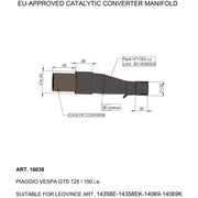 Leovince Catalytic Converter Manifold - Stainless Steel