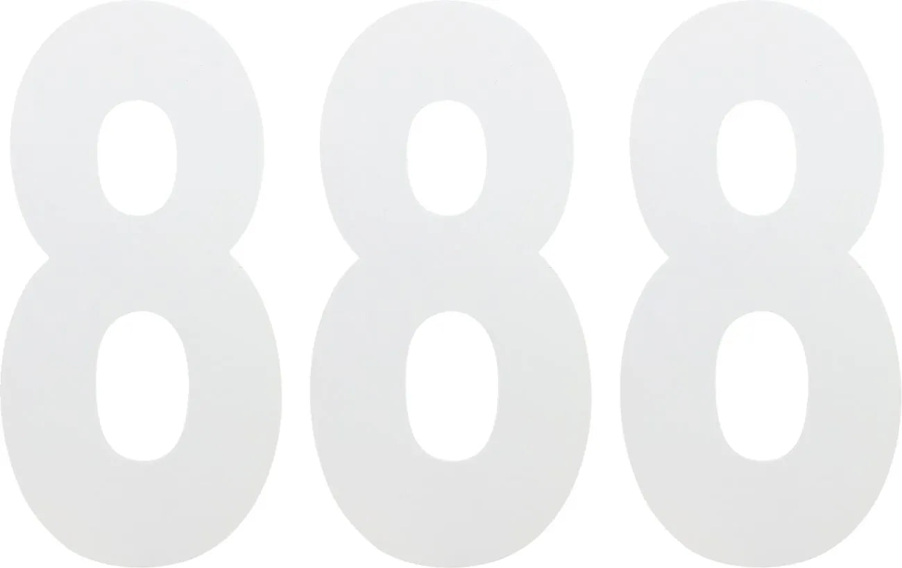 Factory Effex Standard Numbers 6" White - 3 Pack