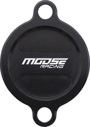 Moose Offroad Machined Oil Filter Cover - Black Anodized