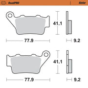 Moto-master Roadpro Sinter Bremseklodser Bag - Bag