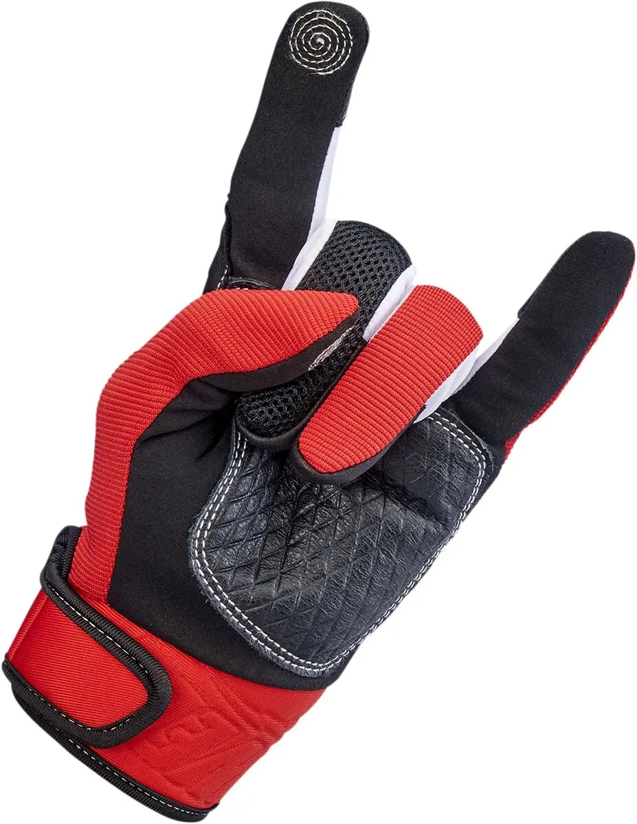 Biltwell Baja Gloves Motocross Inspired - Black/Red