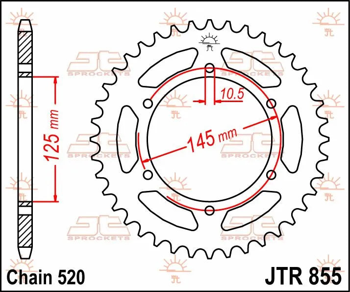 Jt Sprockets Steel Rear Sprocket 45t
