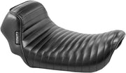 Le Pera Sprocket Solo Seat - Black Vinyl - For Harley Davidson