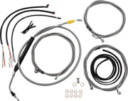 La Choppers Complete Stainless Braided Handlebar Cable/Brake