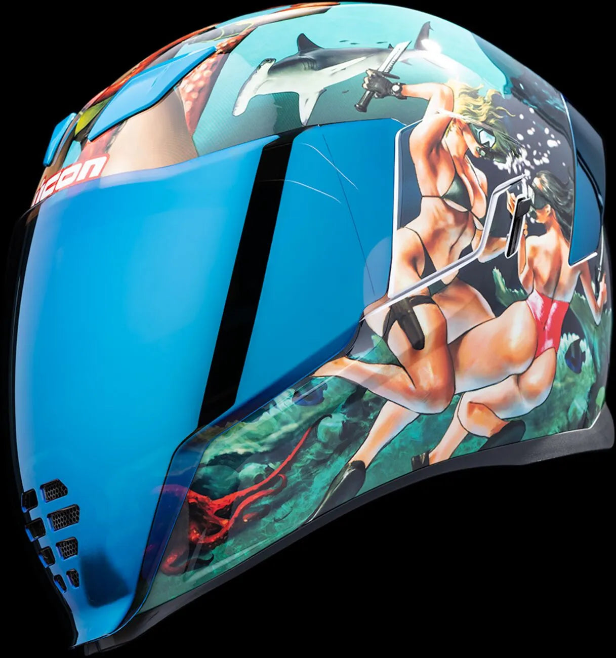 Icon Airflite Pleasuredome 4 Helmet Full Face Blue