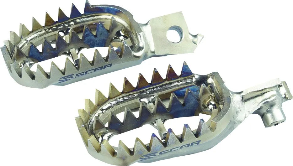 Scar Titanium Footpegs - Enhanced Grip