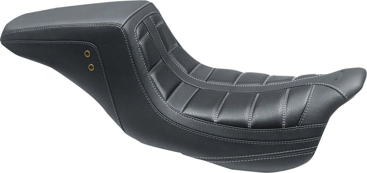 Mustang Squareback Seat - Enhanced Support - For Harley Davidson