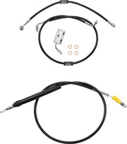 La Choppers Standard Black Vinyl Cable/Brake Line Kit for