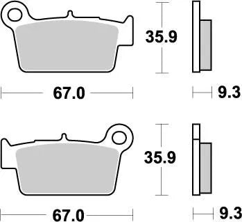 Moto-master Nitro Bremseklodser - Sintermetal - Bag