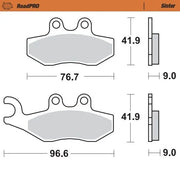 Moto-master Roadpro Sinter Scooter Bremseklods - Forbedret Ydeevne - For og Bag