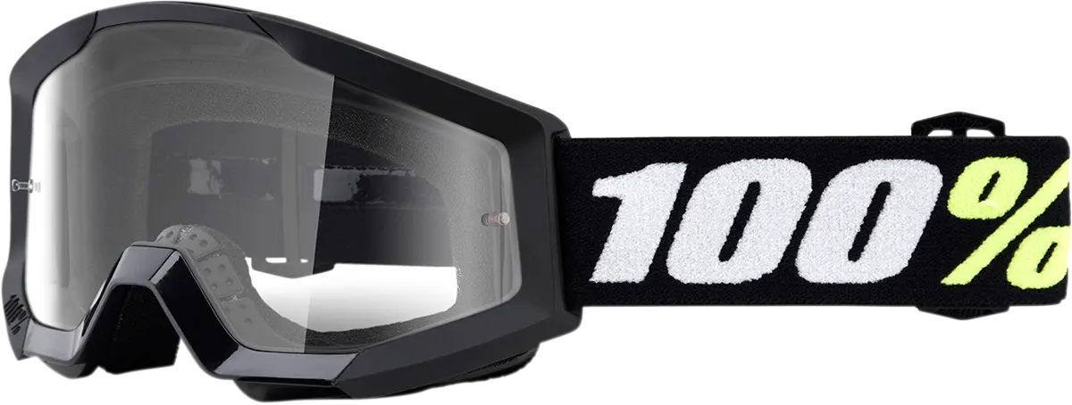100% Strata Mini Goggles Black/Clear for Children