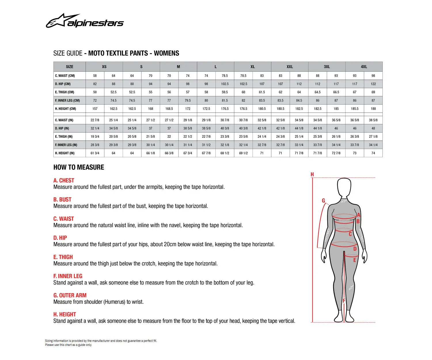 Alpinestars Stella C-1 Women's Motorcycle Pants - Black