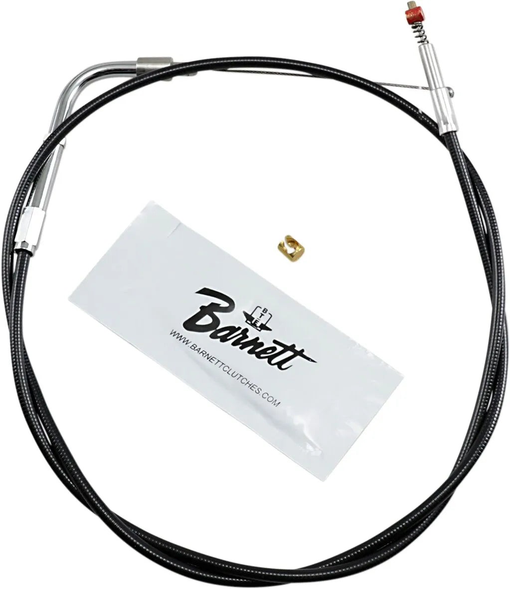 Barnett Black Vinyl +6" Throttle/Idle Cable for HD Softail