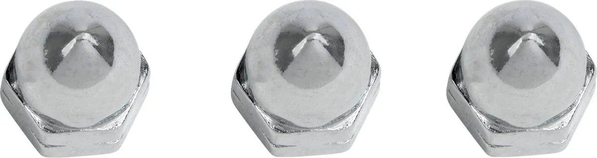 Drag Specialties Chrome Acorn Nuts 10mm 3-Pack