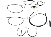 La Choppers Black Braided Cable/Brake Line Kit for 12"-14" Ape