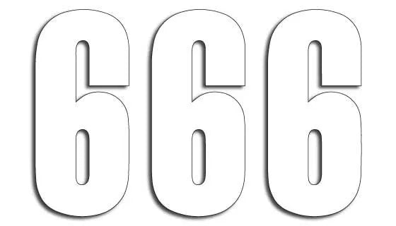 Blackbird Racing Number Plate Graphic 3-pack - White #6