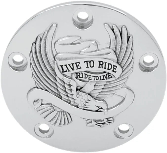 Drag Specialties Live To Ride Points Cover - Black/chrome