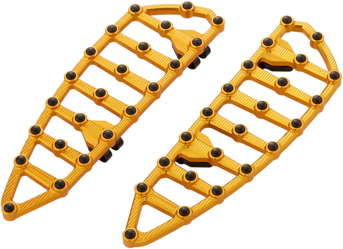 Arlen Ness Mx Billet Floorboards - Gold