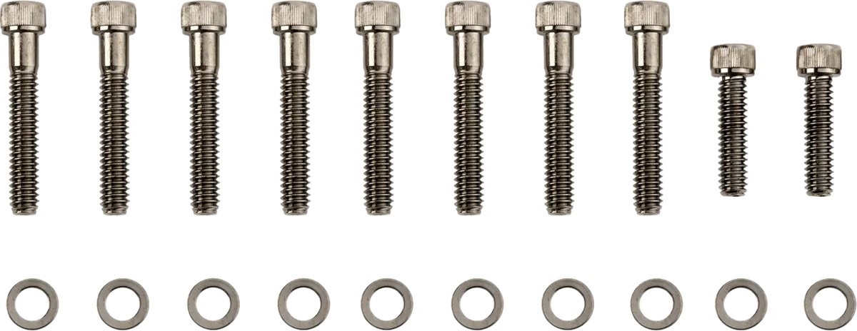 Drag Specialties M8 Transmission Cover Bolt Kit Black/Chrome