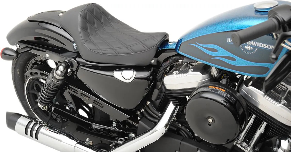 Solo Drag Specialties Cafe Racer Seat - For Harley Davidson