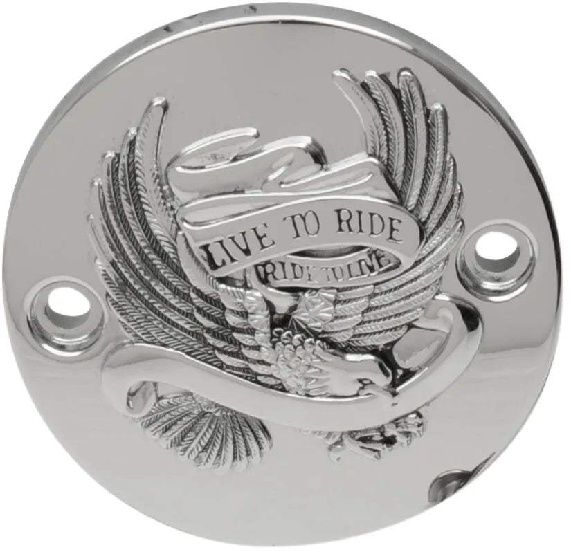 Drag Specialties Live To Ride Points Cover - Black/chrome