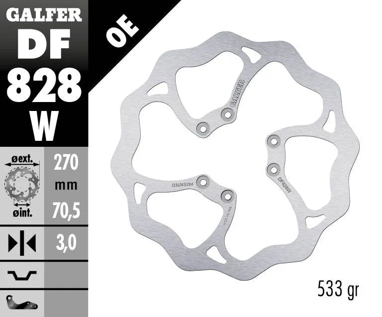 Galfer Wave Bremseklodser 270mm Til Motorcykel - Foran