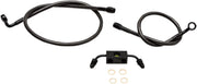 La Choppers Midnight Flettet Bremse Slange Kit Med Abs