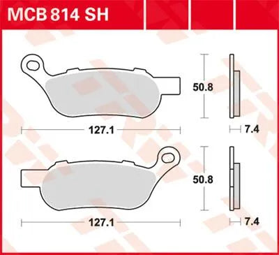 Trw Sh Series Sintered Metal Rear Brake Pads - Rear