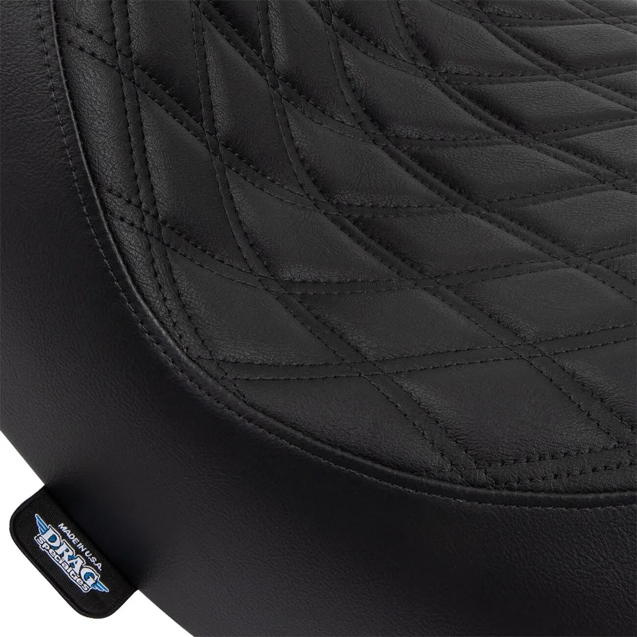 Drag Specialties Solo Seat - Black Vinyl - For Harley Davidson