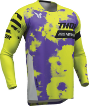 Thor Youth Launchmode Bleach Jersey - Black/Gray/Purple/Acid