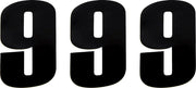 Moose Offroad Vinyl Race Numbers 6" Black (3-pack)