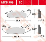 Trw All Round Sintrede Metal Bremseklodser - Foran