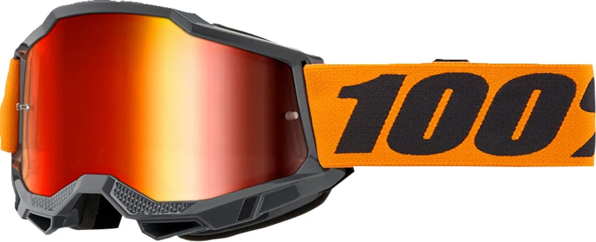 100% Accuri 2 Goggles Orange with Mirror Red Lens