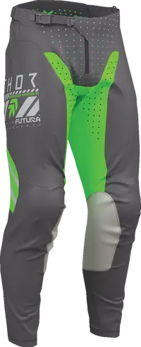 Thor Launchmode Futura Pants - Light Gray/Fluorescent Green/Charcoal Gray