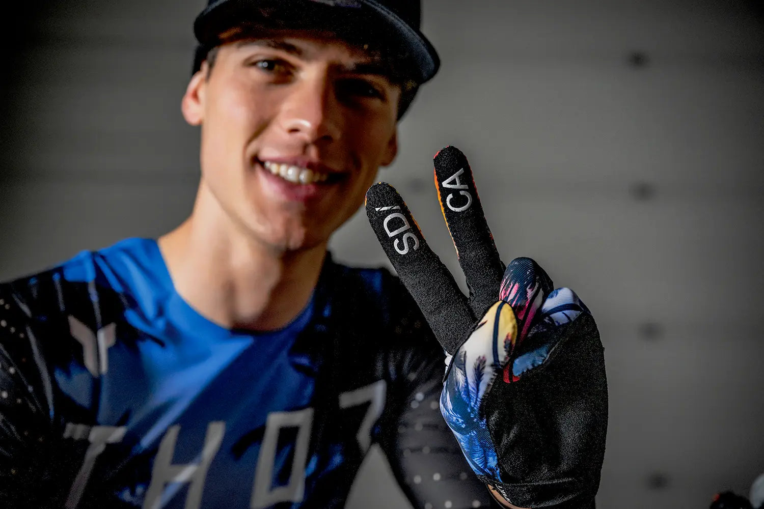 Thor Sportmode Sd Gloves - Black/Blue/Orange/Light Purple