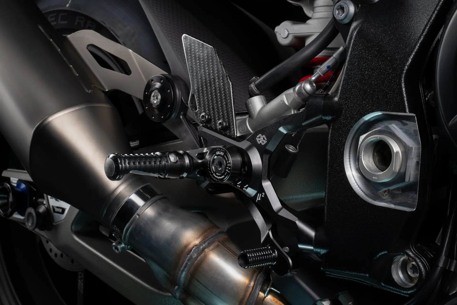 Gilles Tooling Mue2 Rearset - Black Aluminum