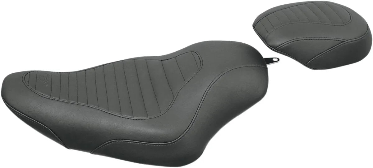 Mustang Tripper Solo Seat - Synthetic Leather - For Harley Davidson