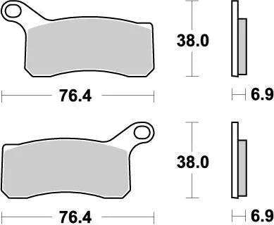 Moto-master Nitro Atv Bremseklodser Sintrede Metal - Foran