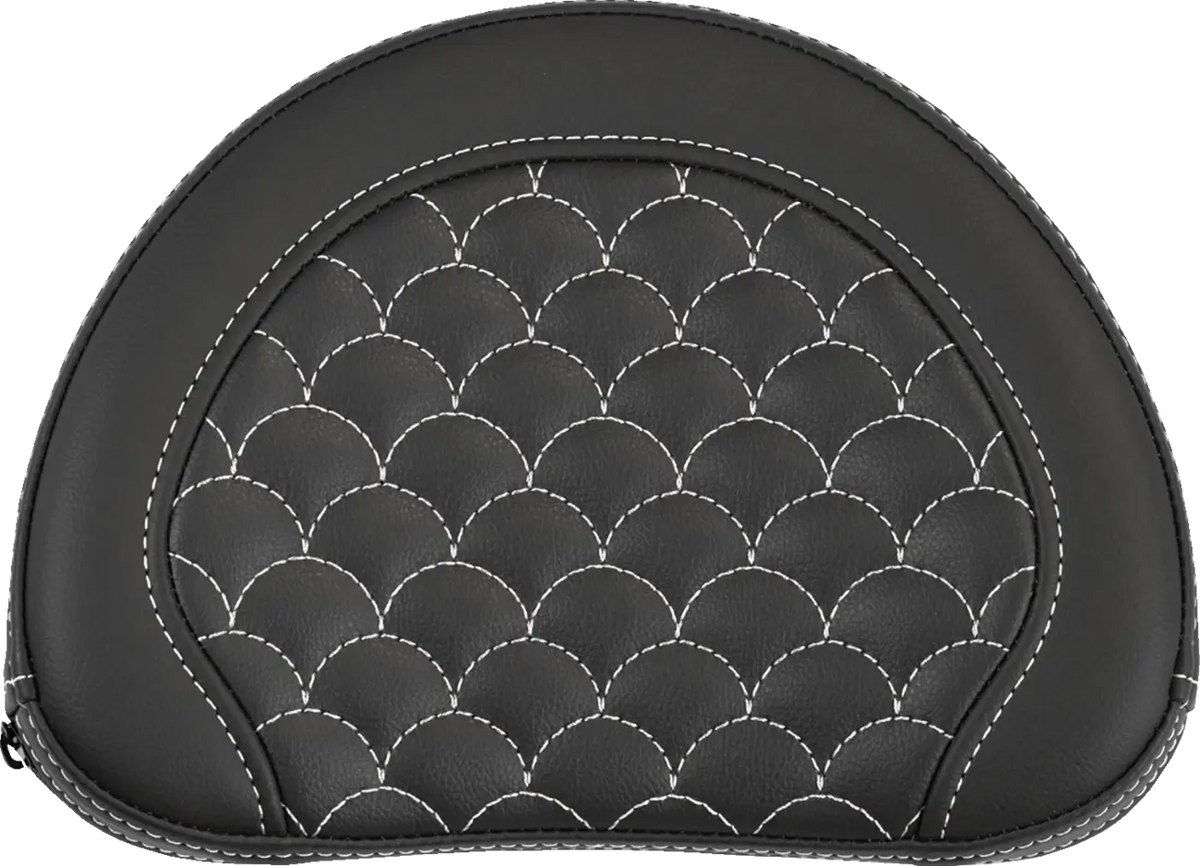Saddlemen Contoured Sissy Bar Pad White Stitch 5" Width