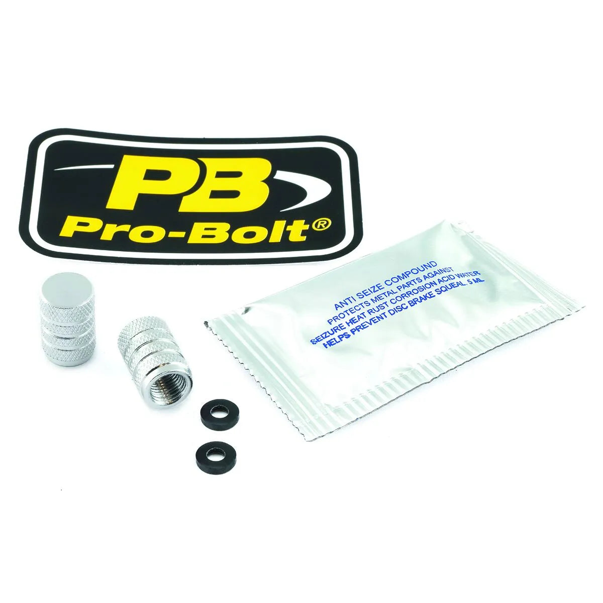 PRO BOLT Aluminum Valve Stem Cap for Motorcycle Tires