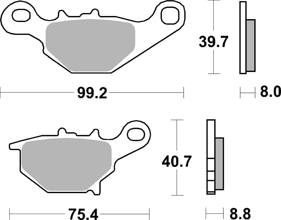 Sbs Si Offroad Sintrede Bremseklodser - Bag
