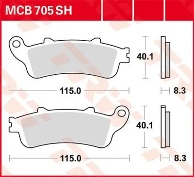 Trw Sh Series Sintered Rear Brake Pads - Rear