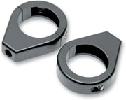 Drag Specialties Turn Signal Fork Clamps - 41mm Black