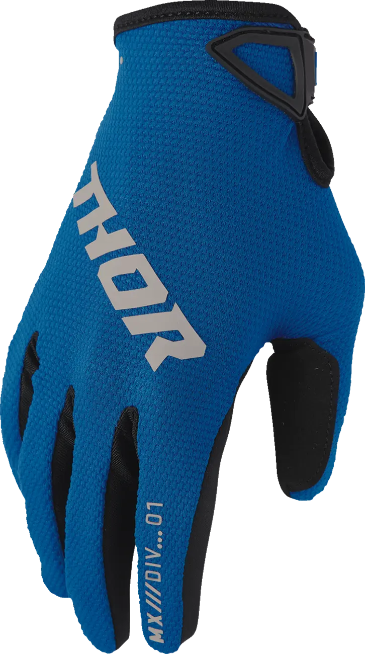 Thor Youth Ridemode Static Mx Gloves - Black/Blue