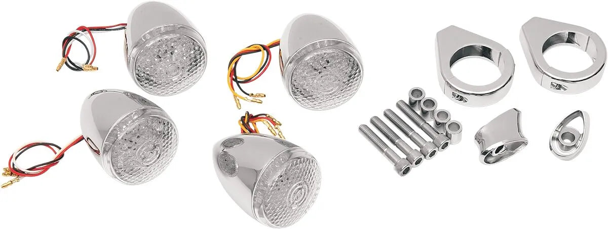 Drag Specialties Led Turn Signal Kit 41mm Chrome