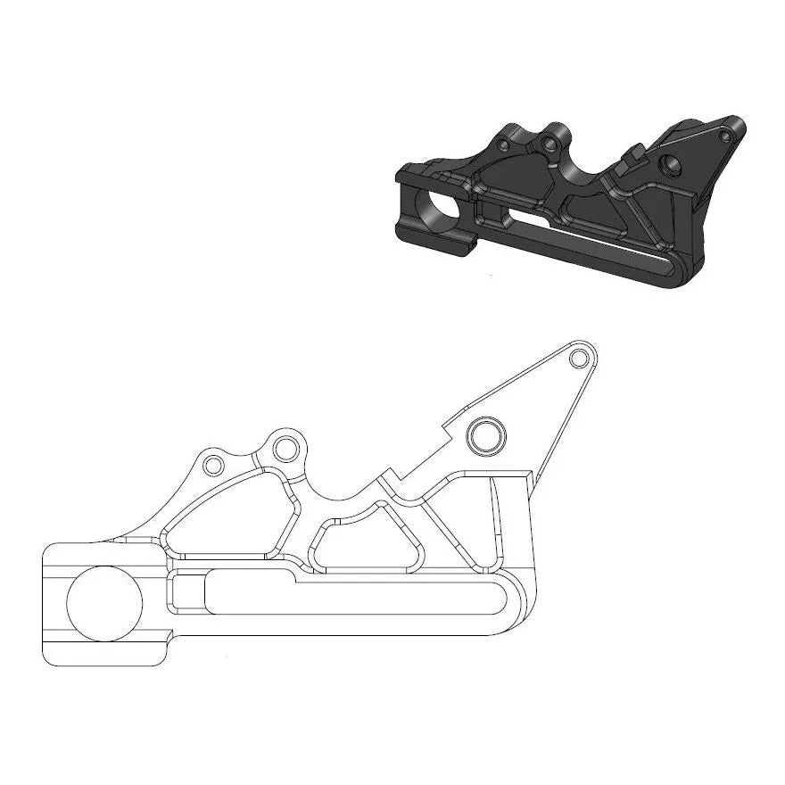 Moto-master Relocation Bracket For Oem Caliper