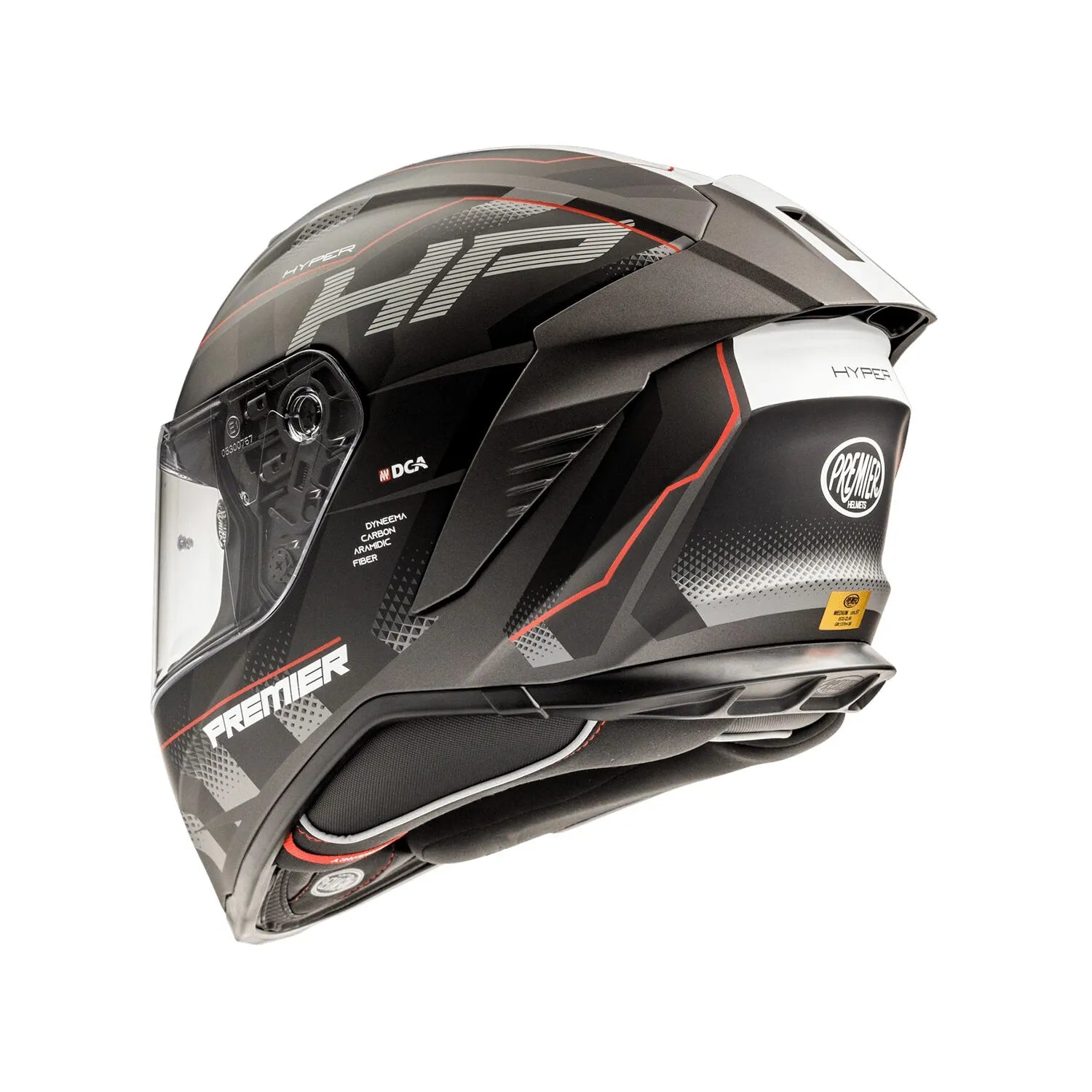 Premier Helmets Hyper Hp Gray/red/black Full Face Helmet