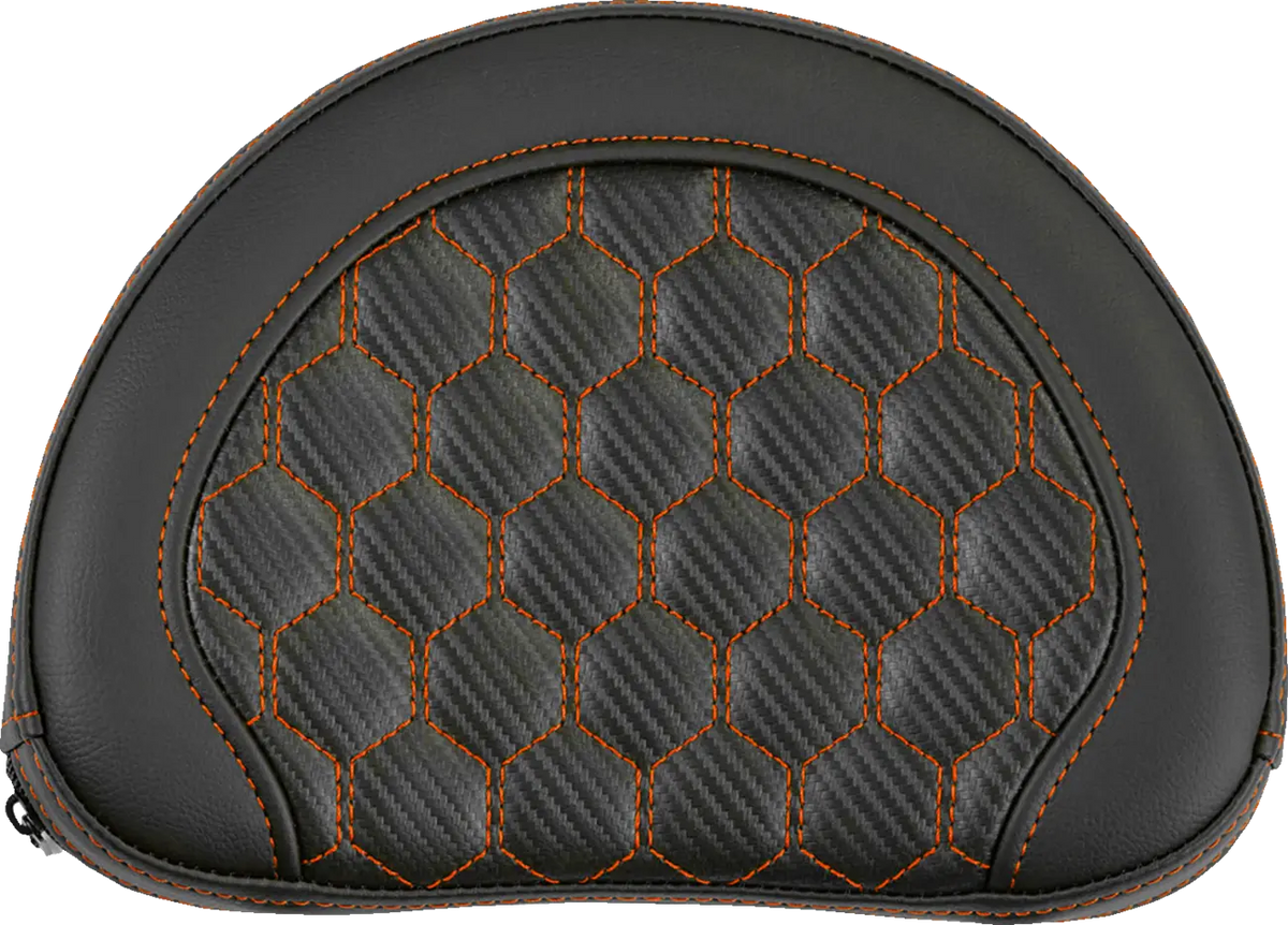 Saddlemen Contoured Sissy Bar Pad Orange Stitch 5" Width